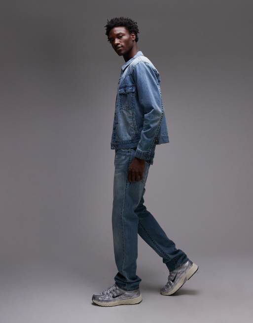True Religion Ricky flap pocket baggy jeans co-ord in blue wash, 2 of 5