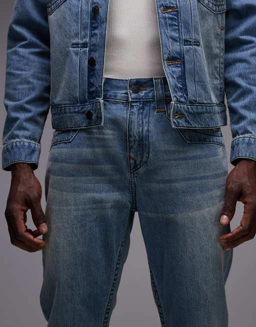 True Religion Ricky flap pocket baggy jeans co-ord in blue wash, 5 of 5