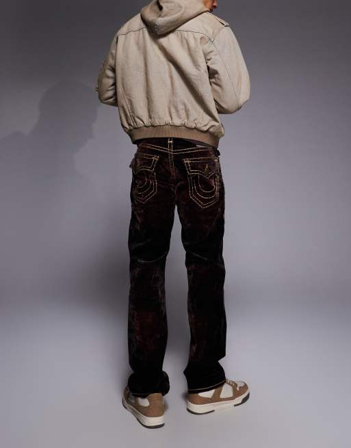 True Religion - Ricky - Jean droit en velours avec poches à rabat - Marron délavé, 2 de 5