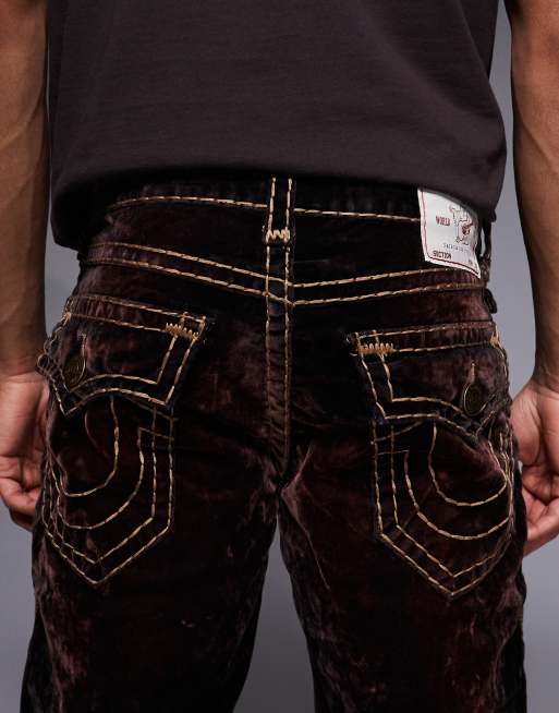 True Religion - Ricky - Jean droit en velours avec poches à rabat - Marron délavé, 4 de 5
