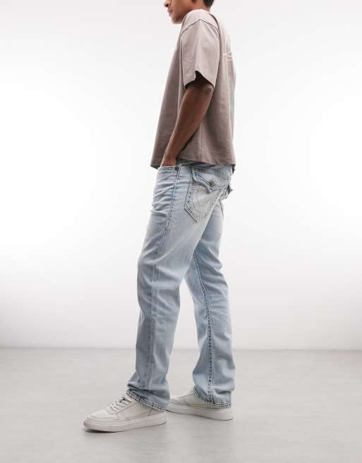 True Religion – Ricky – Ljusblå, tvättade, smala jeans med fickor , 2 av 5