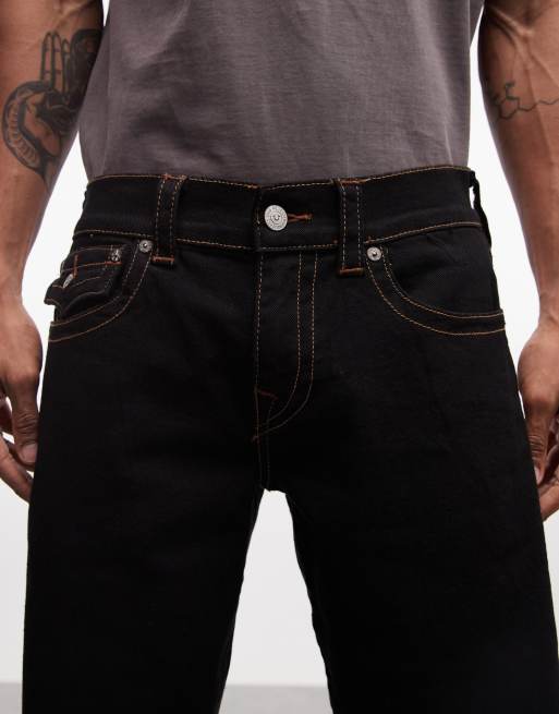 True Religion - Ricky - Short met gerafelde zoom in zwart met spoeling, 5 van 5