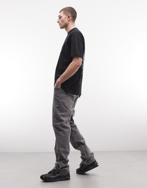 True Religion ricky straight jeans in grey chalk wash, 3 of 5