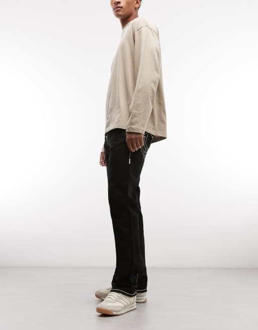 True Religion - Ricky Super T - Jean droit - Noir délavé, 3 de 5