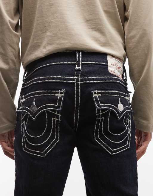 True Religion – Ricky Super T – Jeansy o prostym kroju w kolorze indygo, 4 z 5
