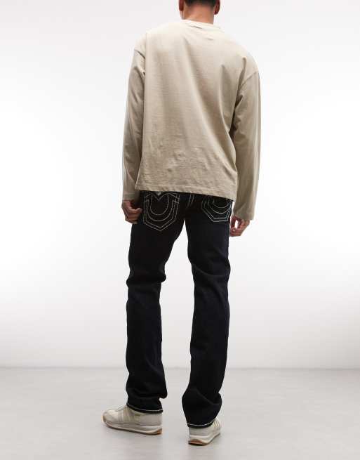 True Religion - Ricky Super T - Rechte jeans in indigo met spoeling, 2 van 5