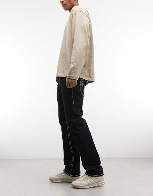 True Religion - Ricky Super T - Rechte jeans in indigo met spoeling, 3 van 5