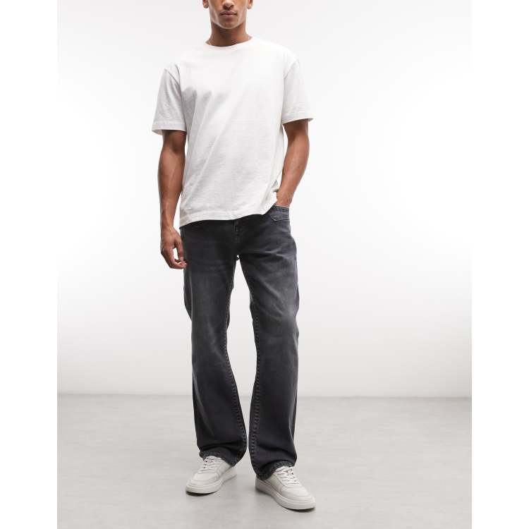 True Religion Ricky Super T straight jeans in black wash | ASOS
