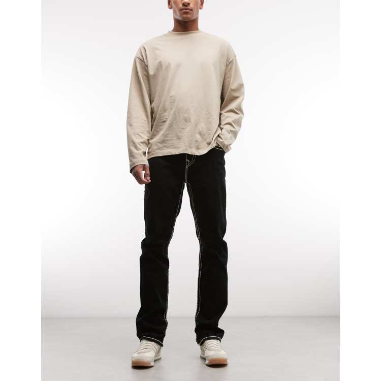 True Religion Ricky Super T straight jeans in rinse black | ASOS