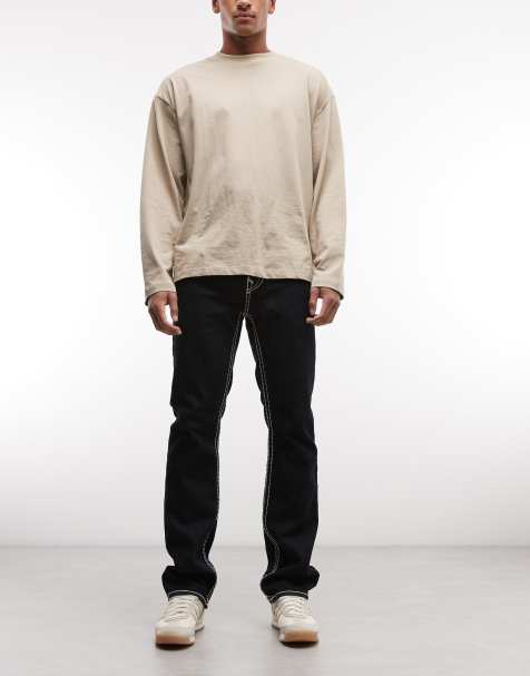 True Religion Ricky Super T straight jeans in rinse indigo