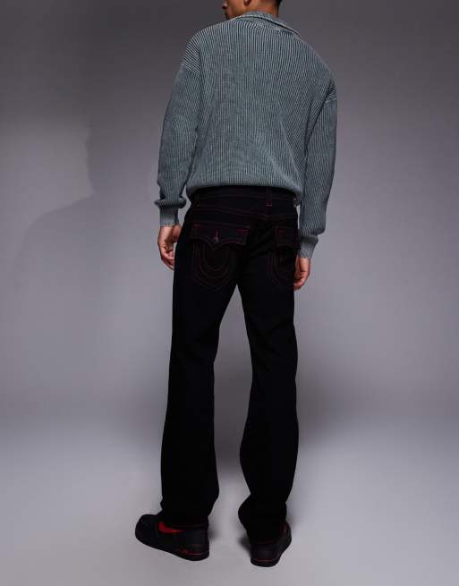 True Religion – Ricky – Svarta jeans med raka ben och ficka med viklock, 2 av 5