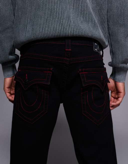 True Religion – Ricky – Svarta jeans med raka ben och ficka med viklock, 4 av 5
