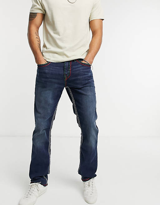 Herren Kurze Hosen True Religion Kurze Hosen True Religion Denim Jeans-Shorts mit geradem Bein in Blau für Herren 
