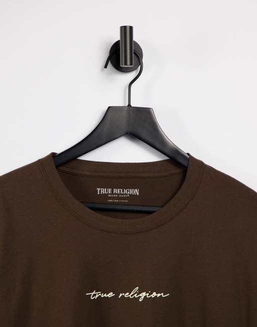 brown true religion shirt