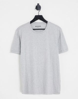 short sleeve stitch t-shirt in gray