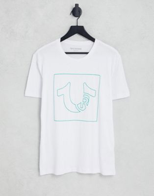 True Religion short sleeve stitch t-shirt in white