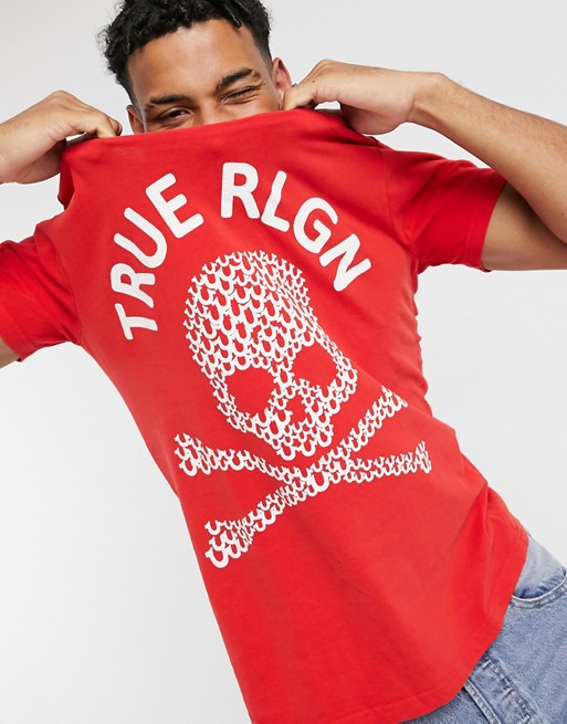 True Religion skull print crew neck t-shirt