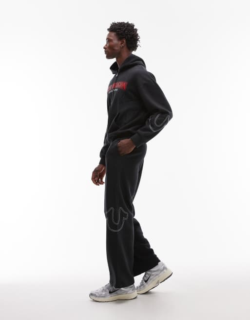True Religion - Sorte joggingbukser med logodetalje - Del af sæt