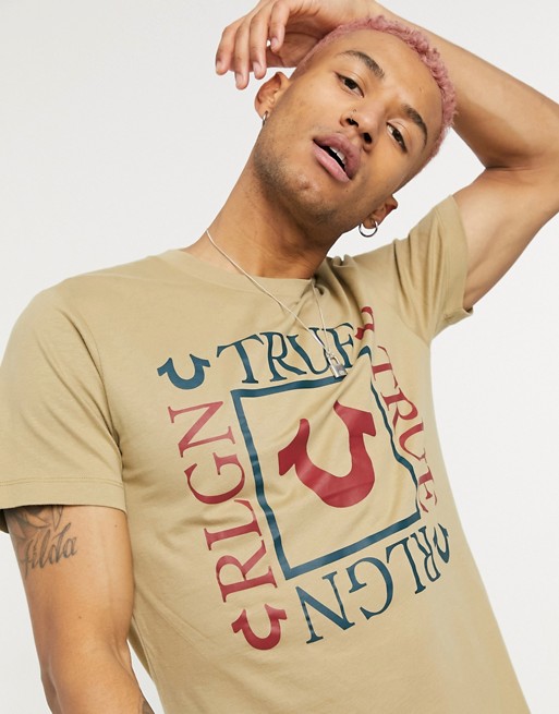 True Religion square logo crew neck t-shirt