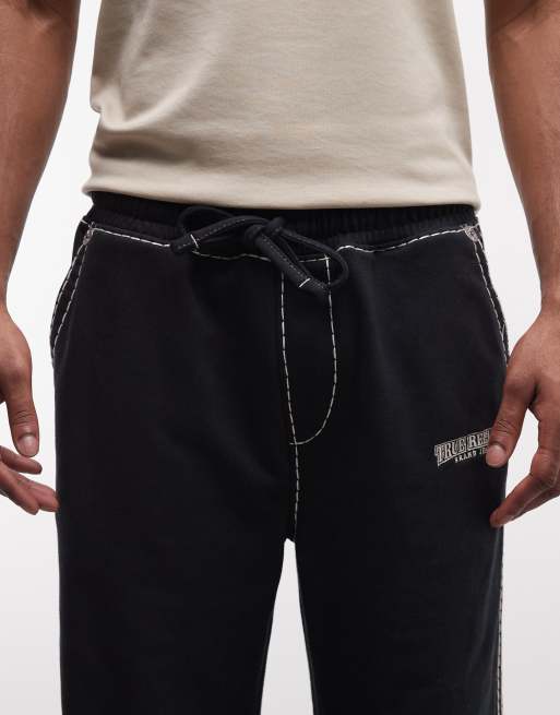 True Religion – Super T – Czarne luźne spodnie dresowe, część zestawu, 4 z 5