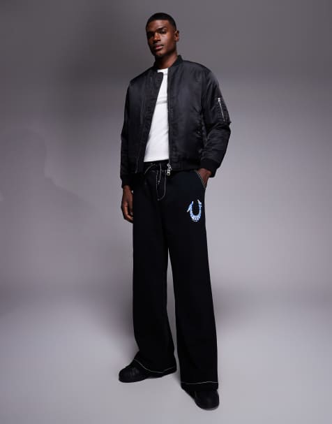 True Religion – Svarta mjukisbyxor med logga - view 1