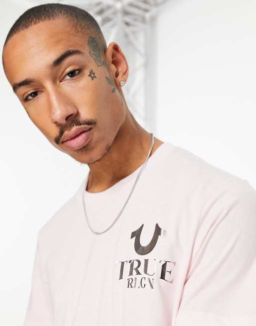 True Religion – Syrénlila t-shirt med logga baktill, 3 av 4