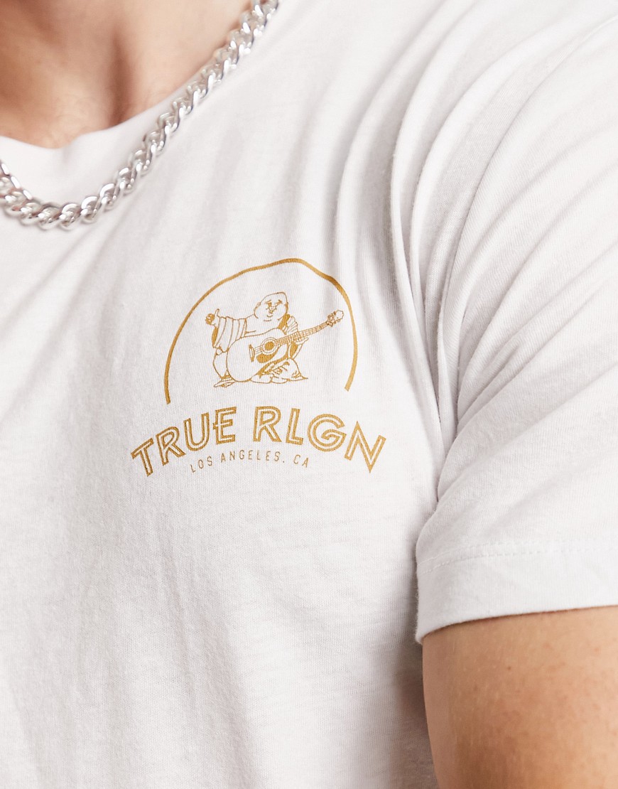 T-shirt bianca con stampa sul retro-Bianco - True Religion T-shirt donna  - immagine2