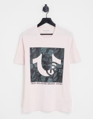 True Religion t-shirt with print in pink - ASOS Price Checker