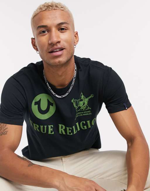 Black and green true religion sale shirt