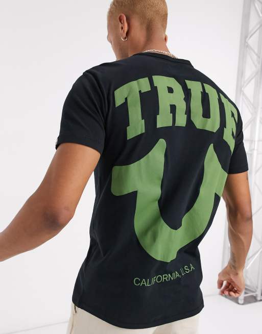 Black and green true religion sale shirt