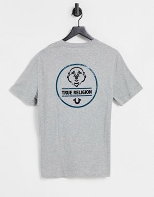 True Religion T-shirt in gray with 