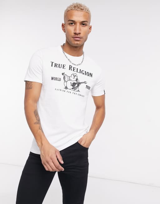 True Religion t-shirt in white with front logo