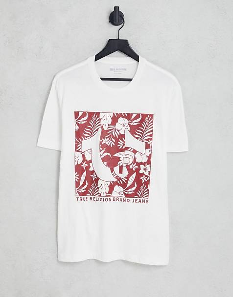 True Religion Ruimvallend T-shirt Met Korte Mouwen in het Zwart voor heren Heren Kleding voor voor Shorts voor Cargoshorts 