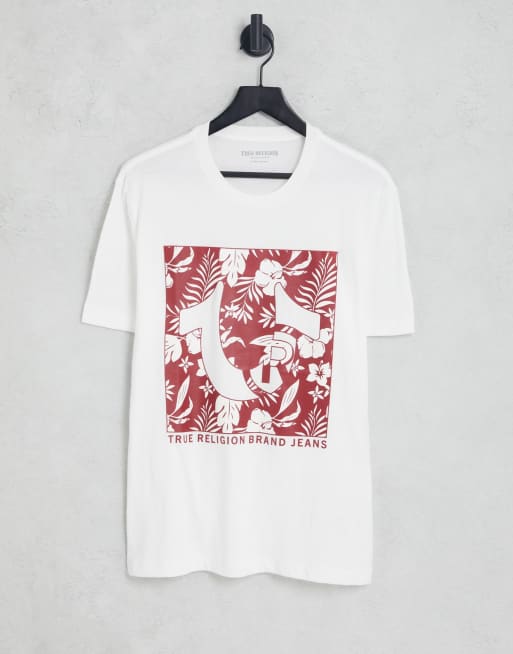 True Religion - T-shirt met print in wit