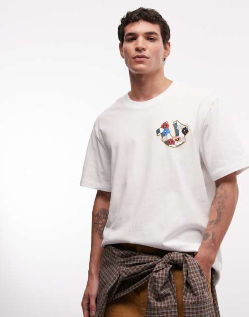 True Religion - T-shirt met tuinlogo in optisch wit, 3 van 5