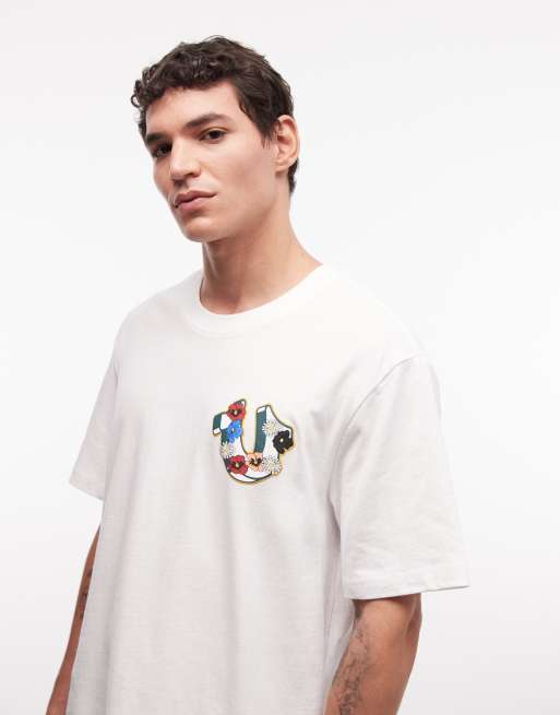 True Religion - T-shirt met tuinlogo in optisch wit, 5 van 5