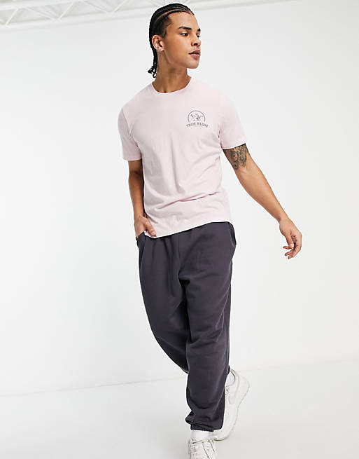 True Religion t-shirt with back print in pink | ASOS