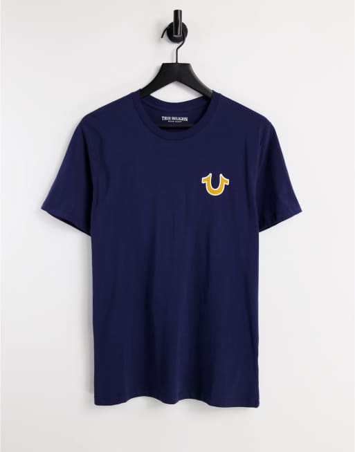 True Religion – T-shirt z okrągłym dekoltem i nadrukiem Buddy