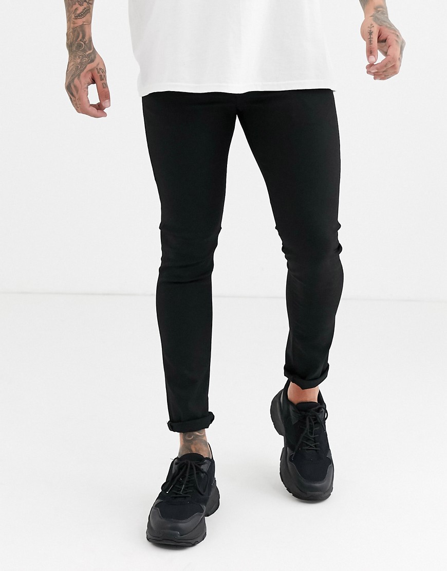 True Religion – Toni – Svarta, stretchiga jeans med extra smal passform