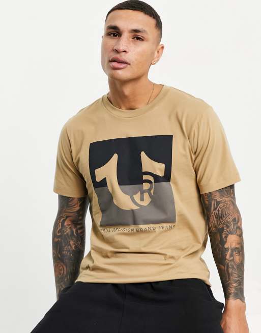 True Religion two tone box logo T-shirt