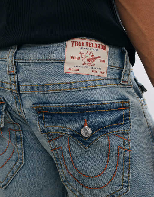 True Religion - vaqueros denim de corte recto Ricky con bolsillos con solapa en azul lavado claro, 2 de 5