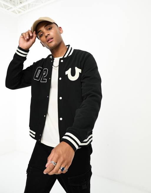 INSPI Varsity Jacket Black For Men and Women with Buttons and Pockets