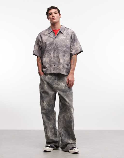 True Religion boxy shirt and shorts set in camo, 2 of 3