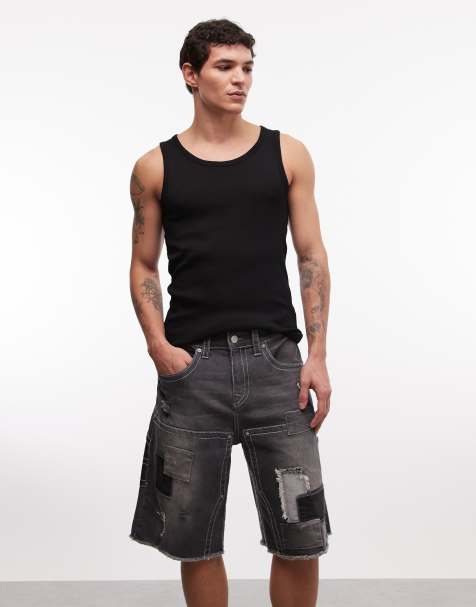 True Religion - Vinny Big T - Carpenter short in zwarte wassing - view 1