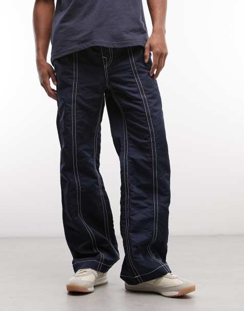 True Religion Vinny Big T nylon pant in indigo blue - view 1