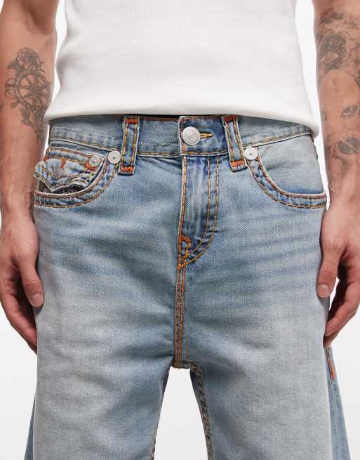True Religion Vinny Super T baggy shorts in medium wash blue, 5 of 5