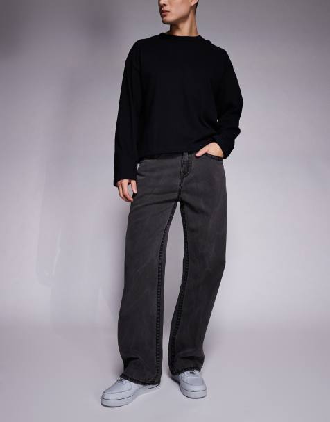 True Religion Vinny ultra baggy denim jeans in grey wash - view 1