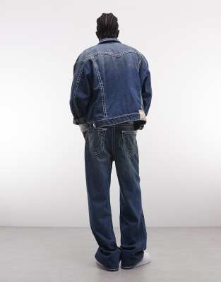 True Religion Vinny ultra baggy denim jeans in mid wash blue | ASOS
