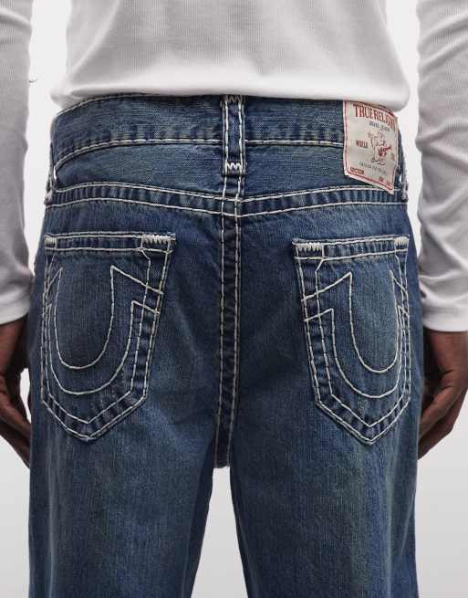 True Religion Vinny ultra baggy denim jeans in mid wash blue | ASOS