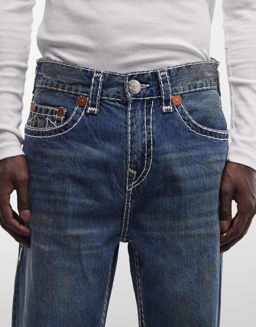 True Religion Vinny ultra baggy denim jeans in mid wash blue | ASOS